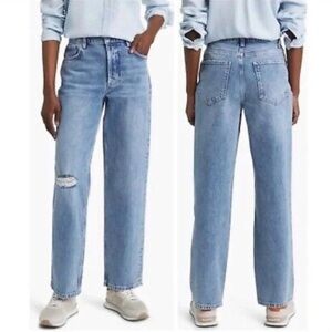 Rails Women's Jeans The Topanga High Rise Straight Leg Distressed Size 28 NEW